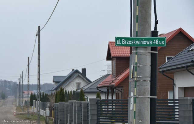 Nowe oświetlenie na ul. Brzoskwiniowej w Białymstoku