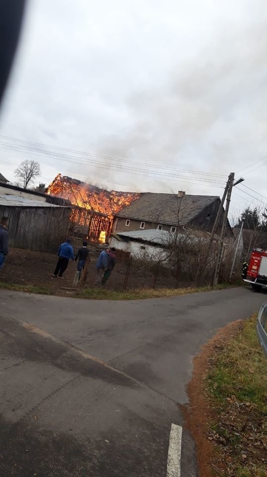 Pożar stodoły w Raciborowicach