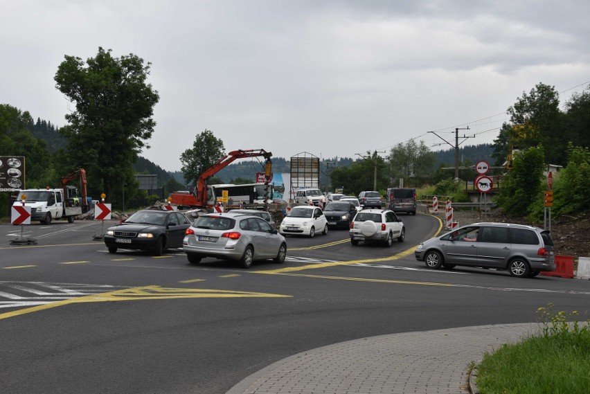 Utrudniony wjazd do Zakopanego. Jeździmy po moście tymczasowym [ZDJĘCIA]