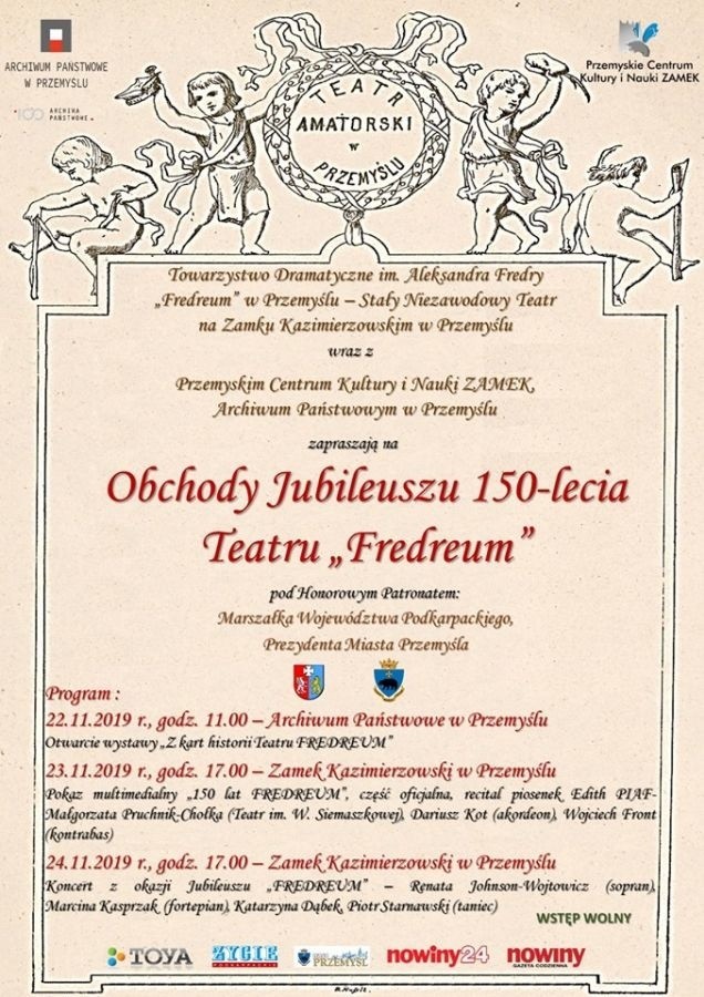 Obchody jubileuszu 150-lecia Teatru Fredreum w Przemyślu.