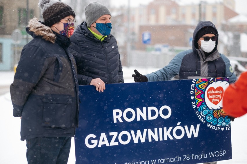 Pabianice. Rondo Gazowników w Pabianicach. Nazwę wylicytowano podczas WOŚP. ZDJĘCIA