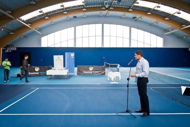 Oficjalne otwarcie hali tenisowej na ZawiszyOficjalne otwarcie hali tenisowej na Zawiszy