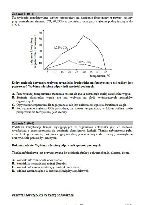 Egzamin gimnazjalny 2017. Przyroda: Biologia, Chemia:...