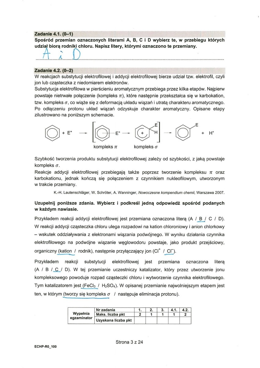 Matura chemia 2021- ODPOWIEDZI