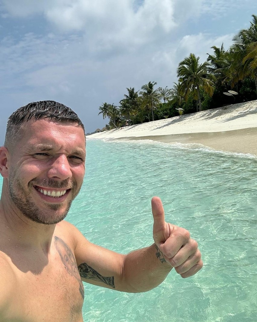 Lukas Podolski na Malediwach