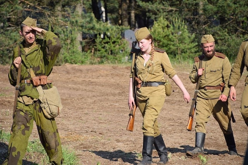 Rekonstrukcja bitwy z końca lipca 1944 roku z okolic...