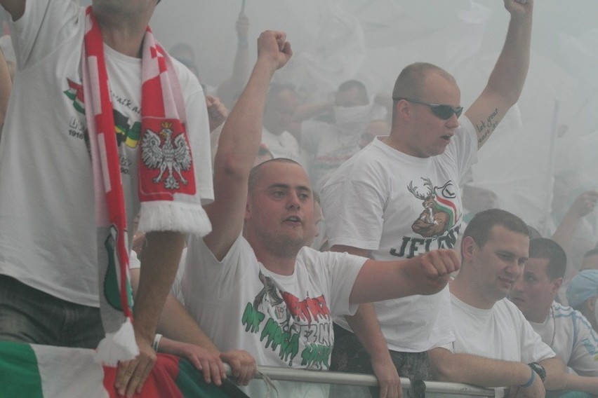 Kibice na meczu Legia Warszawa-Śląsk Wrocław