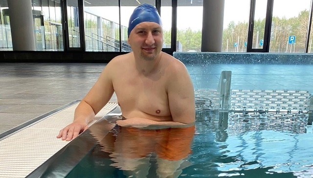 Patryk Niekłań podczas rehabilitacji