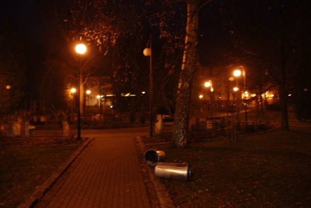 Trzech pijanych mężczyzn w wieku 17 i 18 lat niszczyło elementy wyposażenia w parku miejskim w Miastku. Wandale zostali zatrzymani. 