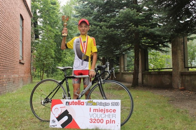 Kacper Siński zwyciężył prestiżowy wyścig Nutella Mini Tour de Polongne w Katowicach. Chce związać swoją przyszłość z kolarstwem.