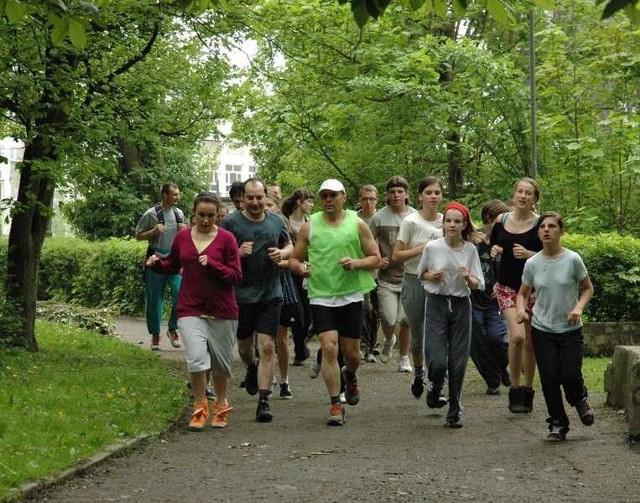 Trasa brzeskiego biegu wiodła alejkami w Parku nad Odrą