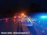 Wypadek na DK 81 w Bąkowie. Motocyklista uderzył w znak i bariery. 40-latek z Tychów nie żyje 