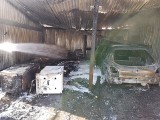 Pożar pod Wrocławiem. Spłonął garaż i samochód