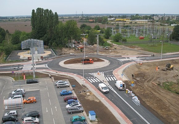 Rondo na ulicy Byczyńskiej w Kluczborku