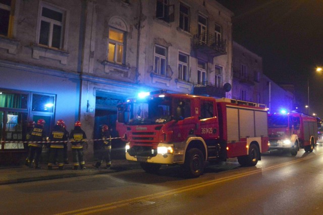 Pożar na ulicy Brzeskiej we Włocławku.