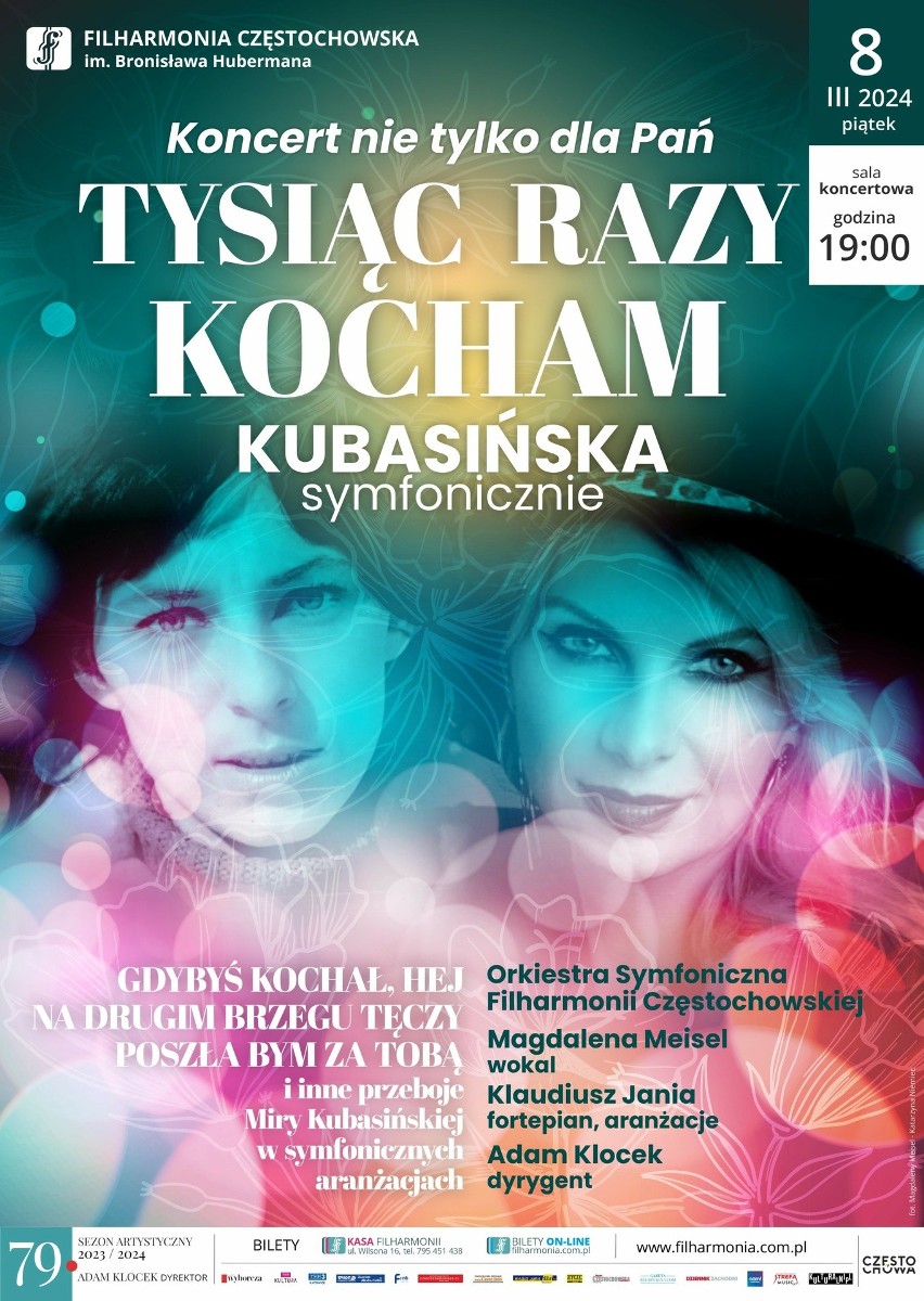 Wyjątkowy koncert TYSIĄC RAZY KOCHAM w Orkiestrze Symfonicznej Filharmonii Częstochowskiej już 8 marca! 