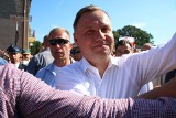 Prezydent Andrzej Duda ostatni dzień kampanii wyborczej rozpoczął od pobytu w Jaśle [ZOBACZ ZDJĘCIA]