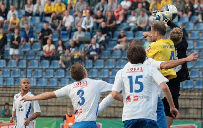 Piłka nożna: Motor Lublin przegrał z Pogonią Siedlce 1:2 (ZDJĘCIA)