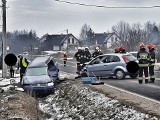 Wypadek w Luborzycy na drodze wojewódzkiej. Jedna osoba poszkodowana