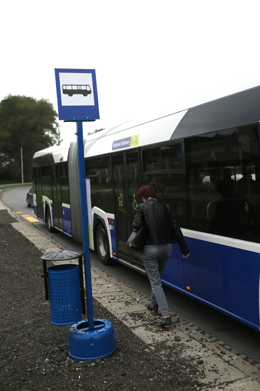 Tymczasowy przystanek autobusowy przy ul. Armii Krajowej w...