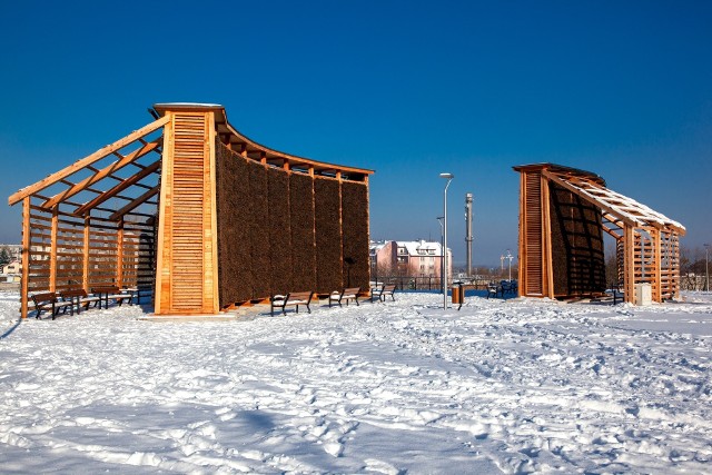 Park Glinianki w Radomsku nawet zimą robi wrażenie