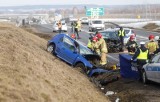 Tragiczny wypadek na S19 w Stobiernej. Zderzyły się dwa samochody, obaj kierowcy nie żyją