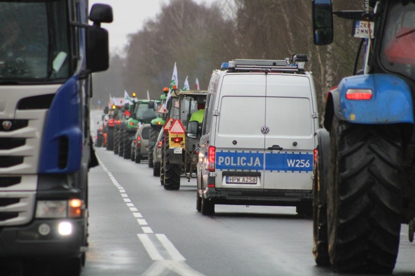 Protest rolników w Biesiekierzu koło Koszalina