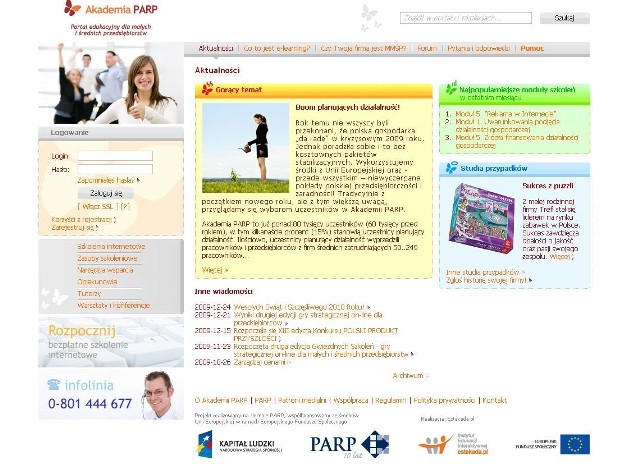 Na stronie internetowej www.akademiaparp.gov.pl znajduje się 18 szkoleń on-line. (fot. www.akademiaparp.gov.pL)