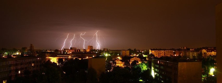Piotr Mojsak sfotografował burzę nad Białymstokiem