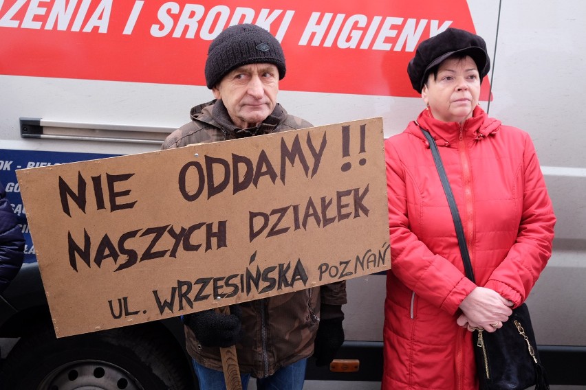 W styczniu działkowcy protestowali przed poznańskim Urzędem...