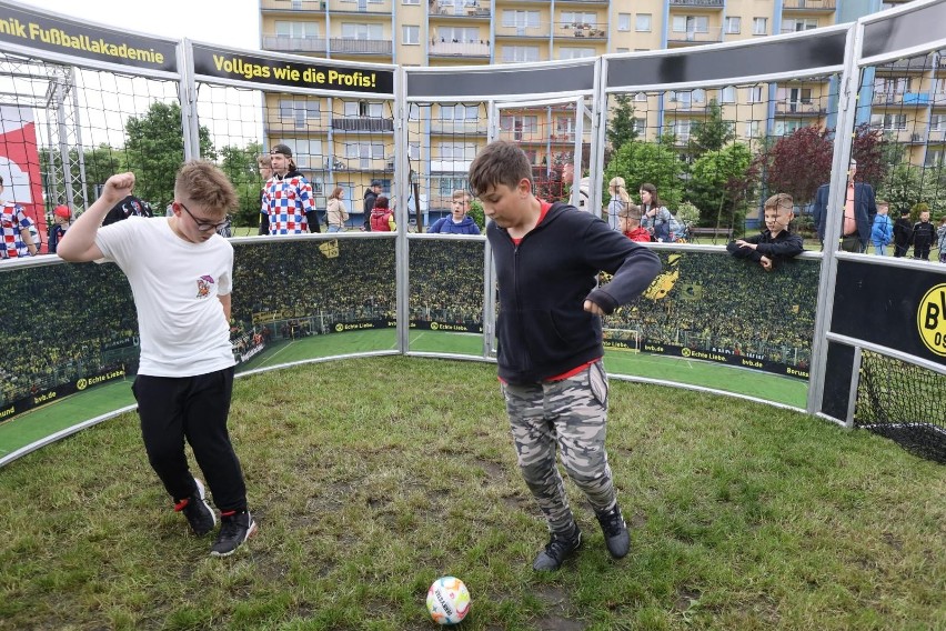 Główną postacią festynu był Lukas Podolski....