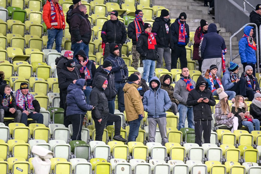 Kibice Rakowa na meczu z Lechią w Gdańsku...