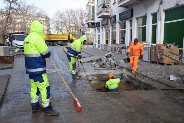 Awaria na ul. Św. Antoniego, 1.03.2018.