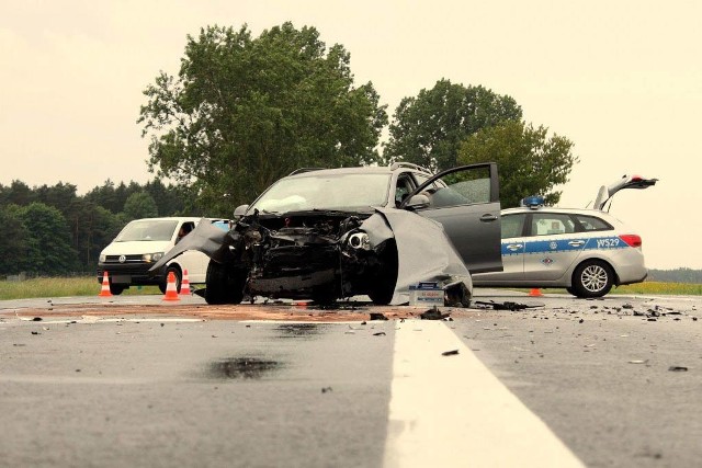 Wypadek na DK6 koło Ramlewa.