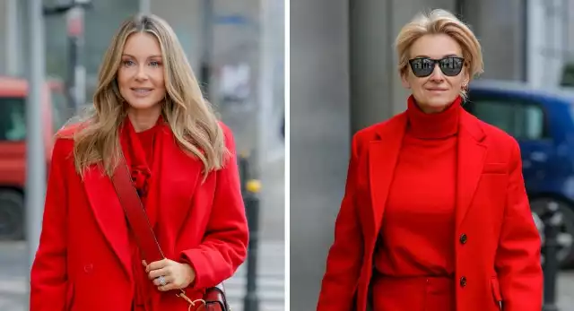 Małgorzata Rozenek-Majdan i Martyna Wojciechowska zadały szyku w czerwonych stylizacjach.
