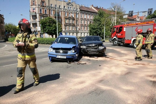 Wypadek na ul. Piastowskiej w Legnicy 14.05.2024