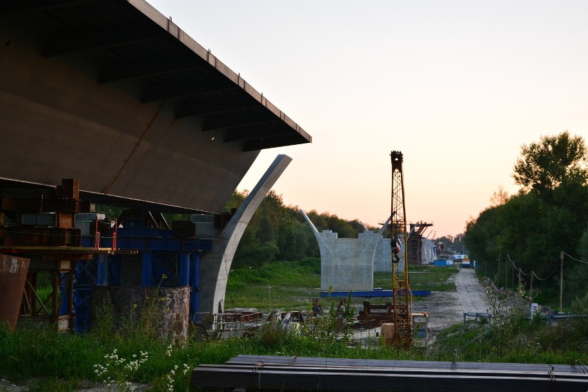 Most w Kamieniu (stan inwestycji w sierpniu 2014 roku)