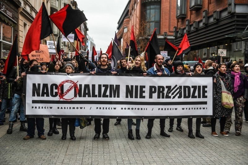 Manifestacja "nacjonalizm nie przejdzie"