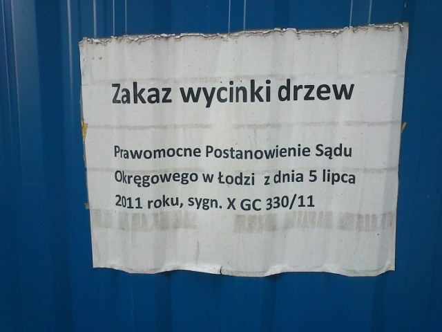 Przedstawiciele mieszkańców wieżowca przy skwerze Piotrkowska 235/241 złożyli doniesienie do policji o podejrzeniu popełnienia przestępstwa podczas czwartkowej wycinki drzew.