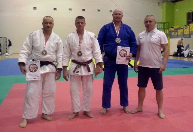 Na zdjęciu od lewej: Paweł Karyś, Rafał Sękowski, Marcin Woźniak i trener Michał Zelek.