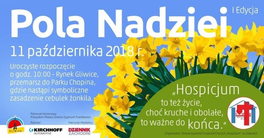 Pola Nadziei zakwitną w Gliwicach na wiosnę. W czwartek wielka akcja sadzenia i kwesta