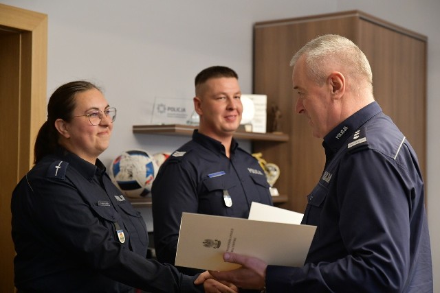 Zastępca Komendanta Wojewódzkiego Policji w Białymstoku inspektor Jacek Kumpiałowski pogratulował zwycięzcom i podziękował policjantom za udział w zmaganiach