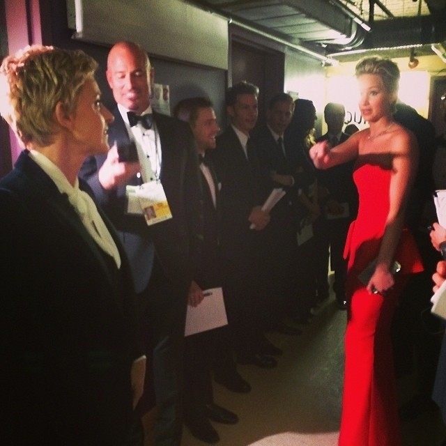 Na zdjęciu: Ellen DeGeneres i Jennifer Lawrence.