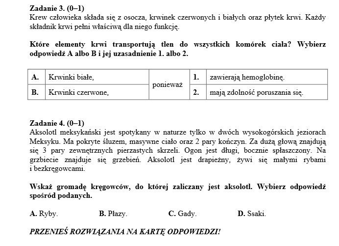 Egzamin gimnazjalny 2014 - PRZECIEKI, ARKUSZE PYTAŃ CKE,...