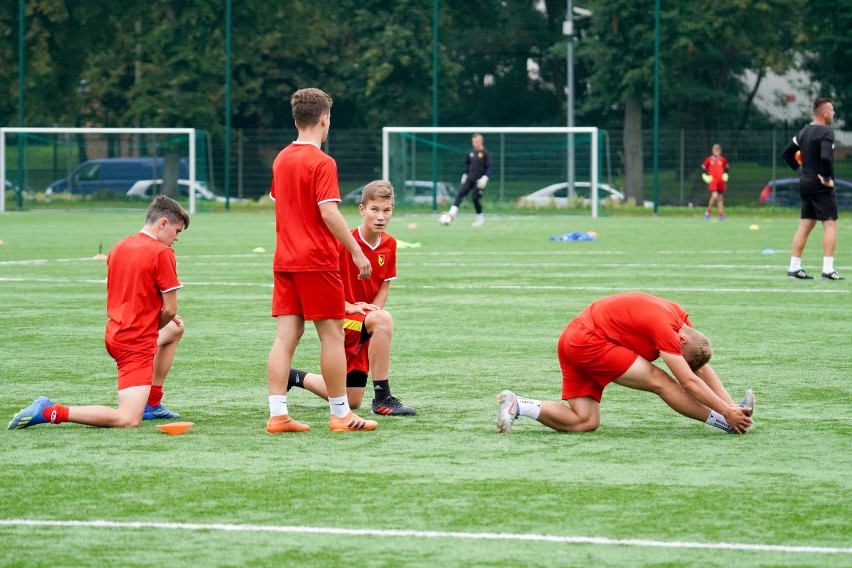 Trening Jagiellonii z rocznika 2005 prowadzonej przez...