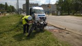 Wypadek motocyklisty na Kilińskiego. Jechał za szybko [ZDJĘCIA]