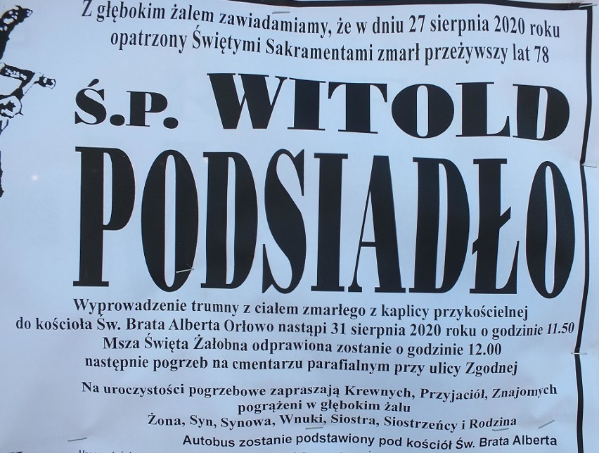 Zmarł Witold Podsiadło, były radny, dyrektor, Rycerz Kolumba
