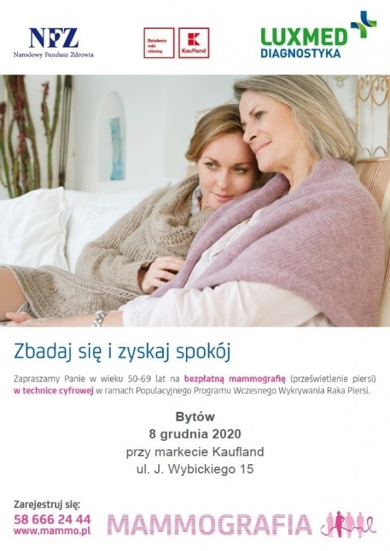 Bezpłatne badania mammograficzne w Bytowie już w grudniu.