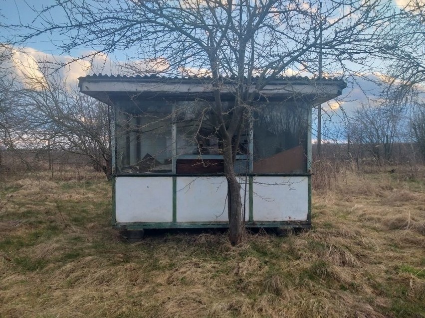 stary kiosk - może służyć jako schowek na narzędzia itp.