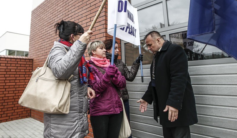 Pracownicy mieleckiego szpitala protestowali przeciwko...